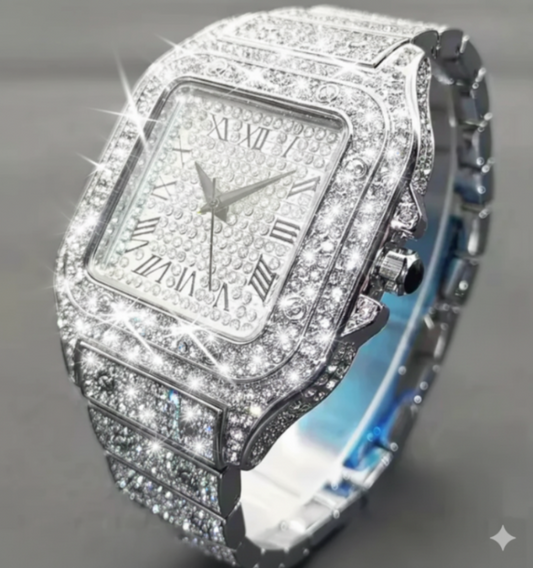 LuxeShine™ Taşlı Lüks Kadın Kol Saati – Şıklık & Işıltı Bir Arada